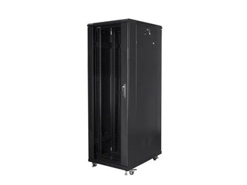 Szafa instalacyjna Rack stojąca 19" 47U 800x800 Drzwi Szklane czarna Lanberg (flat pack)