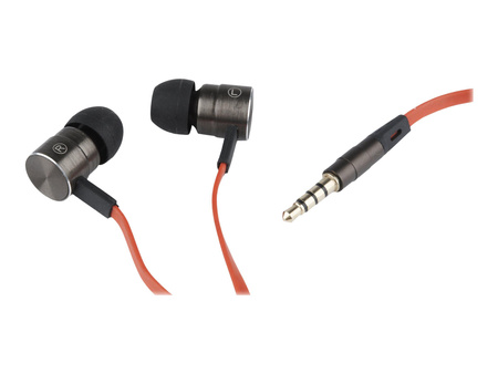 GEMBIRD MHS-EP-LHR Gembird London metalowe douszne słuchawki z mikrofonem, płaski kabel