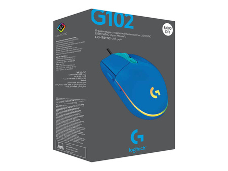 LOGITECH G102 Lightsync Blue EER Towar uszkodzone opakowanie (P)