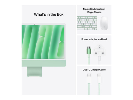 APPLE 24inch iMac with Retina 4.5K display: M4 chip with 8-core CPU and 8-core GPU 16GB 256GB SSD Green