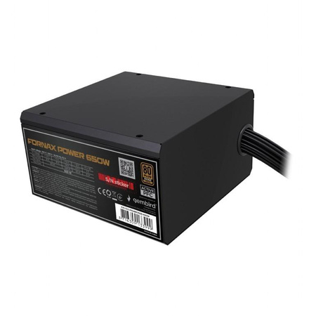 GEMBIRD Zasilacz ATX o mocy 650W aktywne PFC 12 cm fan 80+Bronze color box