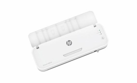 HP Laminator ONELAM 400 A3, na zimno/gorąco, zintegrowany trymer, zaokrąglacz rogów, prędkość 40cm/min + 15 folii: 3xA4, 4xA5, 4xA6, 4xB-CARD, biały