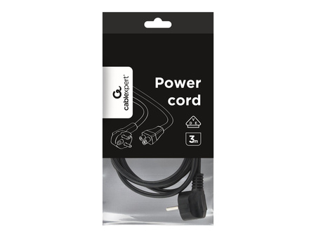 GEMBIRD PC-186-ML12-3M Gembird kabel zasilający do notebooka koniczynka C5 (3 pin) VDE 3m