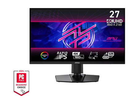 MSI MPG 274URF QD 27inch Rapid IPS UHD 160Hz 400cd/m2 0.5ms 2xHDMI2.0 DP USB C PD65W Pivot