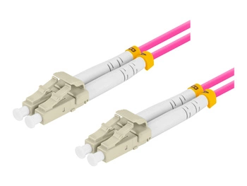 LANBERG fiber optic patchcord MM LC/UPC-LC/UPC duplex 10m LSZH om4 50/125 3.0mm violet
