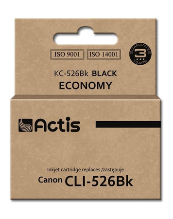 Actis KC-526Bk Tusz (zamiennik Canon CLI-526BK; Standard; 10 ml; czarny)