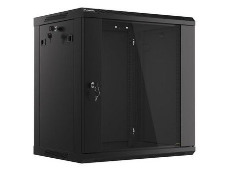 Szafa instalacyjna Rack wisząca 19" 12U 600x450 czarna Lanberg (flat pack)