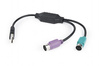 GEMBIRD UAPS12-BK Gembird adapter 2 porty PS2 (mysz i klawiatura) na port usb, czarny