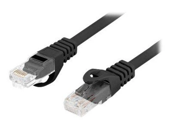 LANBERG Patchcord kat.6 UTP LSZH CU 1m czarny Fluke passed