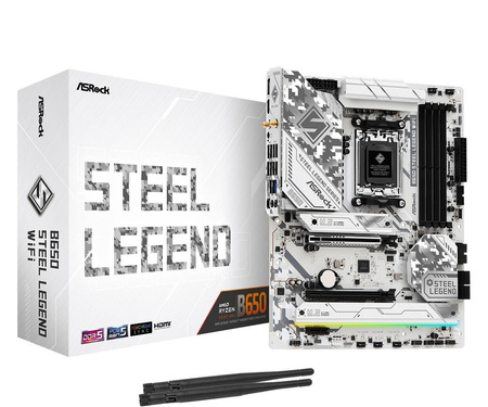 Płyta główna B650 STEEL LEGEND WIFI AM5 4DDR5 HDMI/DP M.2 ATX 