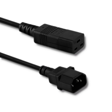 Kabel zasilający Qoltec IEC C14/C19 | 3x1.5mm2 | 2m