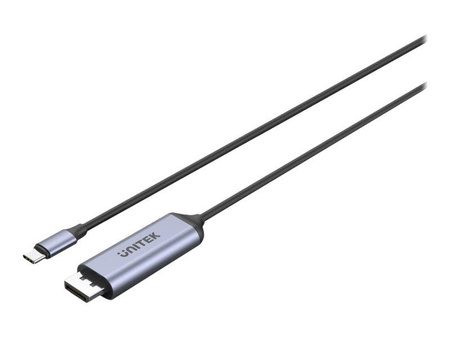 UNITEK V1423C ADAPTER USB-C - DisplayPort 1.4 8K 60Hz 1.8m ALU