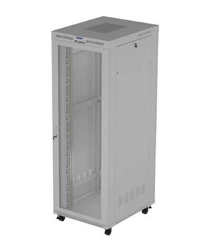 Szafa instalacyjna rack stojąca  19" 47U 800x1200 szara drzwi    perforowane LCD ( flat pack) V2