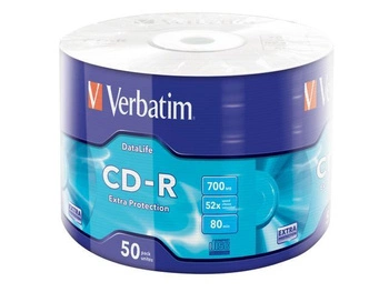 Płyty CD-R Verbatim 700MB Extra Protection Wrap (50 Spindel)