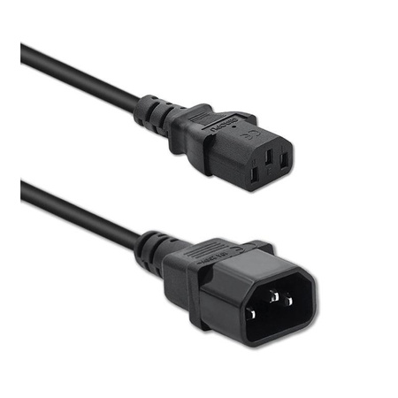 Kabel zasilający Qoltec do UPS | IEC C13/C14 | 3x0.75mm2 | 1m