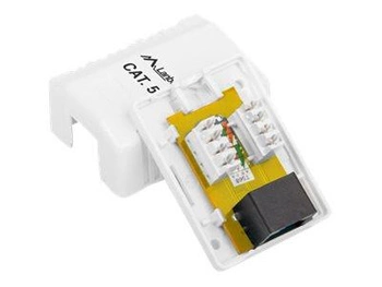 LANBERG OU5-0001-W Lanberg gniazdo natynkowe Kat. 5e, 1x RJ45 białe