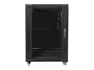 LANBERG FF01-6615-12B Lanberg szafa stojąca rack 19 15U/ 600x600mm czarna (drzwi szklane)