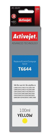 Activejet AE-664Y Tusz (zamiennik Epson T6644; Supreme; 100 ml; żółty)