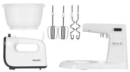 Mikser ręczny z misą Philips HR3745/00 (450W; kolor biały)