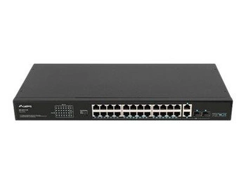 LANBERG Switch rack 19inch RSFE-24P-2C-360 24x 100Mb PoE+ 2x Combo Gigabit 360W