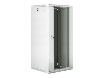 LANBERG WF01-6627-10S Lanberg szafa wisząca rack 19 27U 600x600mm szara (drzwi szklane)