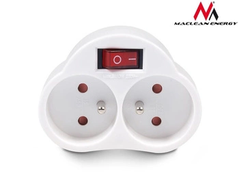 Gniazdko prądowe X2 z wyłącznikiem Energy MCE31 3680W