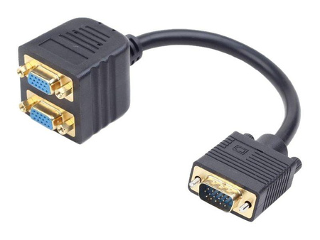 GEMBIRD CC-VGAX2-20CM Gembird adapter VGA (M) -> 2x VGA (F), 20cm