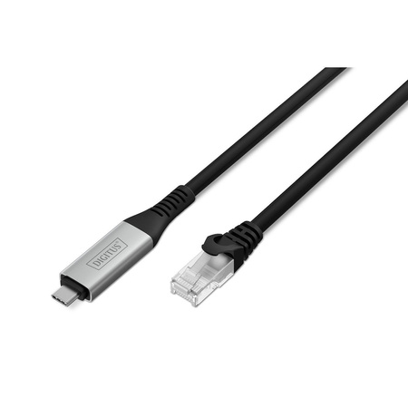 DIGITUS Kabel adapter USB-C RJ45 Kat. 6A S/FTP 1 Gbit/s USB 3.2 Gen1 LSZH 3m