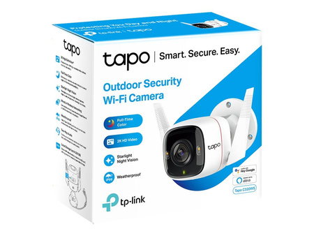TP-LINK Outdoor Security Wi-Fi Camera 2K 2560x1440 2.4 GHz 2T2R 2xExternal Antennas 1xEthernet Port Motion Detection Night Vision