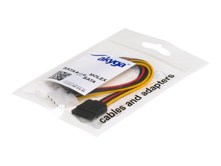 AKYGA Adapter z kablem AK-CA-32 SATA m / Molex f / SATA f 2x 15cm