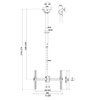 Neomounts Flat Screen Ceiling Mount (Height: 106-156 cm)