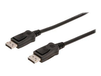 ASM AK-340100-030-S ASSMANN Kabel połączeniowy DisplayPort 1.2 z zatrzaskami Typ DP/DP M/M czarny 3m