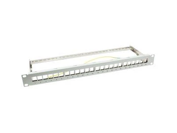 LOGILINK NK4041 LOGILINK- Patchpanel Keystone 24-portowy, ekranowany, szary