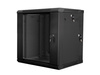 Szafa instalacyjna Rack dwusekcyjna wisząca 19" 12U 600x600 czarna Lanberg (flat pack)