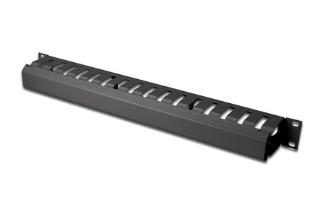 Organizator kablowy 19 cali 1U dukt W/40xG/70 czarny (RAL 9005)