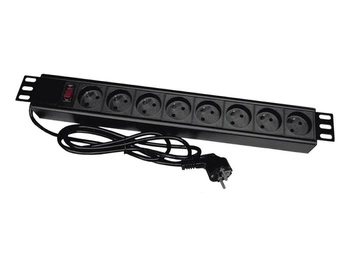 Listwa przeciwprzepięciowa A-LAN PZ081U3M (8 x UTE; 16 A (3680 W); 3m; kolor czarny)