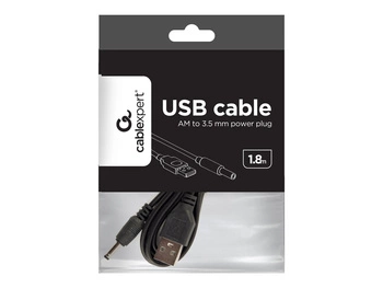 GEMBIRD CC-USB-AMP35-6 Gembird kabel USB(AM) zasilający 3.5MM 1.8M czarny