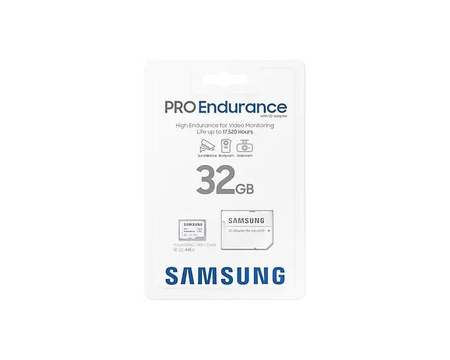 SAMSUNG PRO Endurance microSD 32GB UHS-I U1 Class10 R100/W30 up to 17520 hours incl SD Adapter 2022 (P)