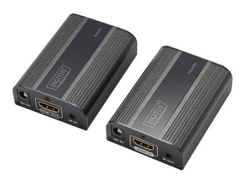 DIGITUS DS-55204 Extender HDMI do 30m/60m po Cat.6/7, 4K2K 60Hz UHD, HDCP 2.2, IR, audio (zestaw)
