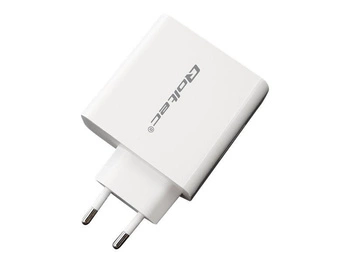 QOLTEC 51715 Charger 63W 5-20V 1.5-3A USB type C PD USB QC 3.0 White