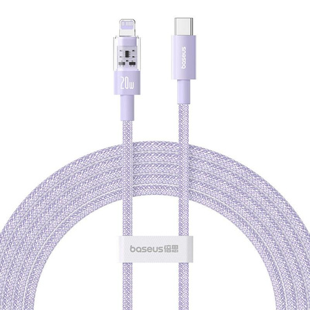 Kabel Baseus Gem USB C-IP 20W 2m (fioletowy)