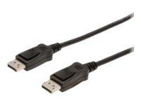 ASM AK-340103-020-S Kabel DisplayPort z zatrzaskami 1080p 60Hz FHD Typ DP/DP M/M czarny 2m