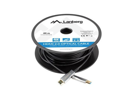 LANBERG KABEL HDMI M/M V2.0 40M OPTYCZNY AOC CA-HDMI-20FB-0400-BK