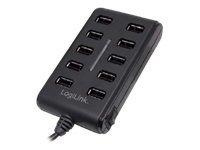 LOGILINK UA0125 LOGILINK 10-Portowy HUB USB2.0 z włącznikiem ON/OFF