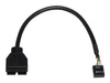 AKYGA Adapter z kablem AK-CA-28 USB 19 pin m / USB 9 pin f 20cm