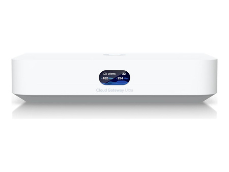 UBIQUITI UniFi Cloud Gateway Ultra / 1x 1/2.5 GbE RJ45-Port WAN / 4x GbE RJ45-Ports LAN / 1 Gbps routing IDS/IPS