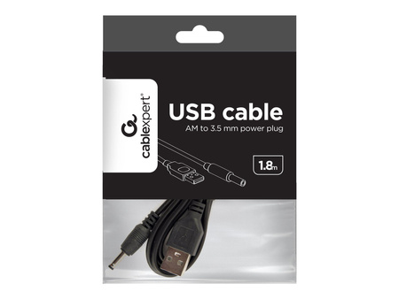 GEMBIRD CC-USB-AMP35-6 Gembird kabel USB(AM) zasilający 3.5MM 1.8M czarny