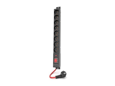 Listwa zasilająca R8 POWER 1.5M 8X 230V PL Czarna 16A 