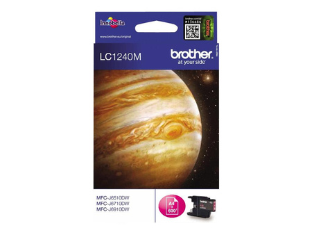 BROTHER LC1240M Tusz Brother LC1240M magenta 600str DCP-J525W / DCP-J725DW / MFC-J625DW