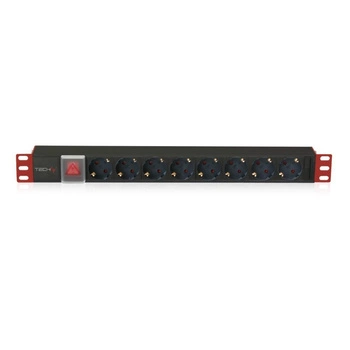 TECHLY LISTWA ZASILAJĄCA RACK 19 1U 250V/16A 8X SC